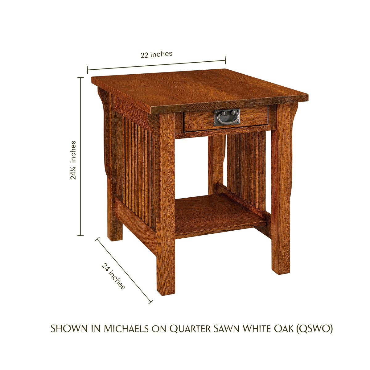 Landmark Mission End Table