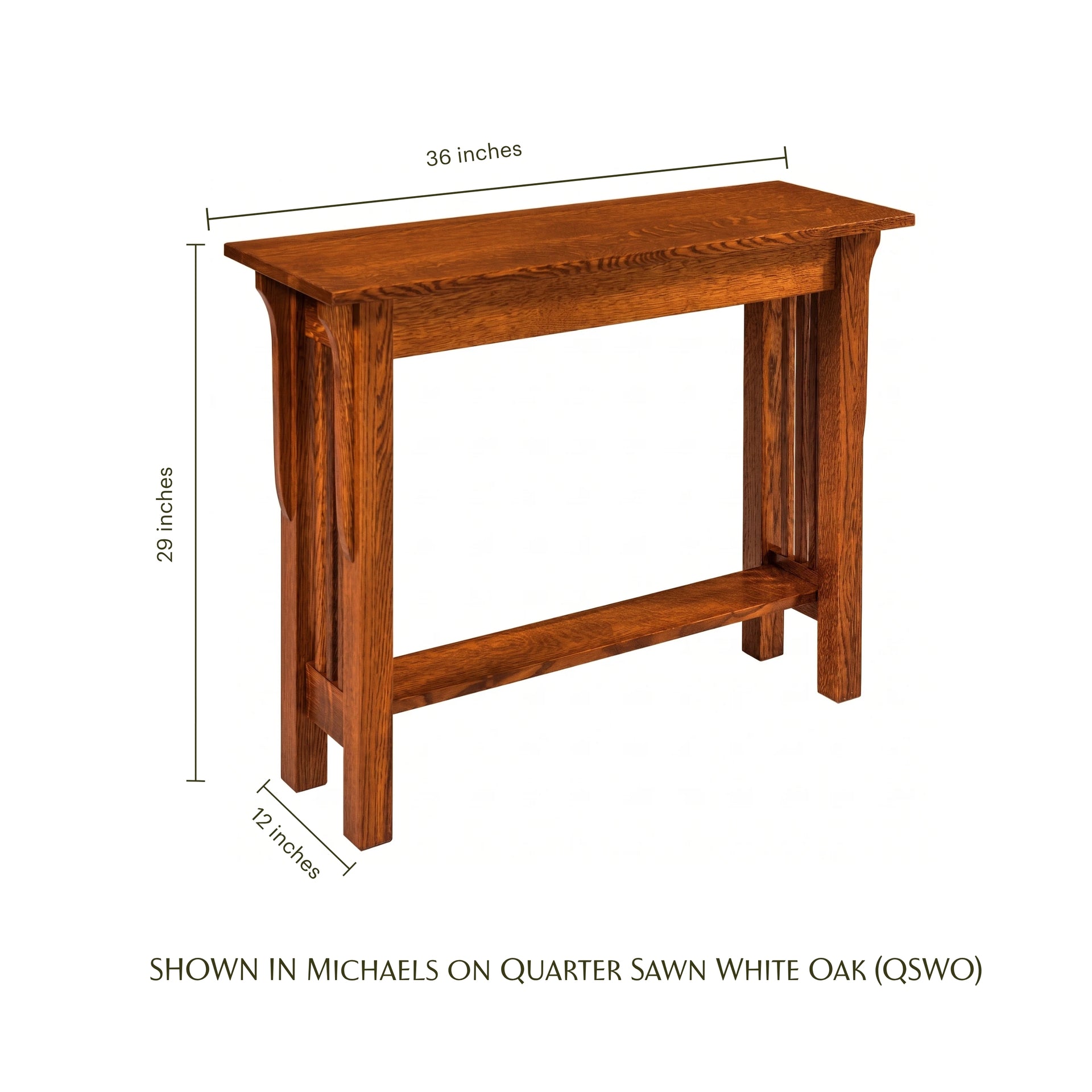 Landmark Mission Narrow Sofa Table