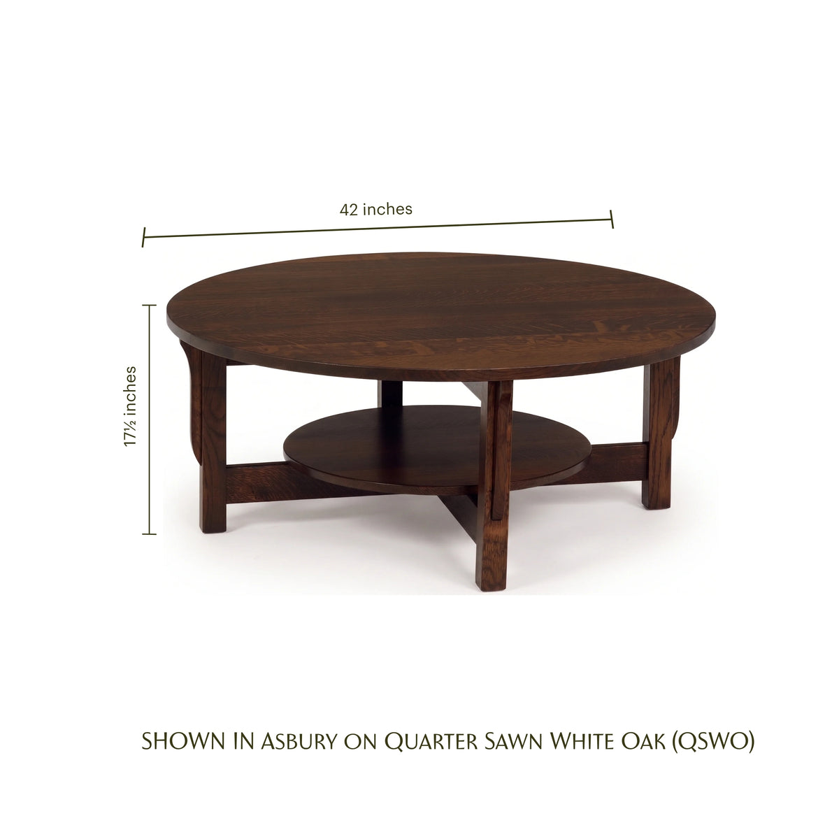 Landmark Mission Round Coffee Table