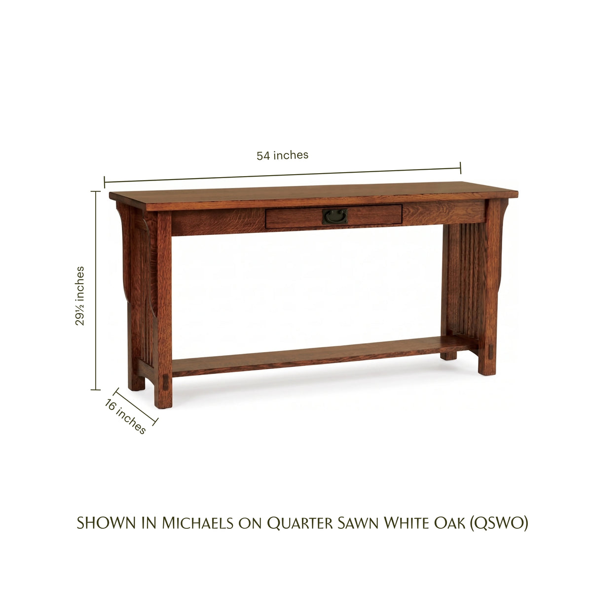 Landmark Mission Sofa Table With Drawer