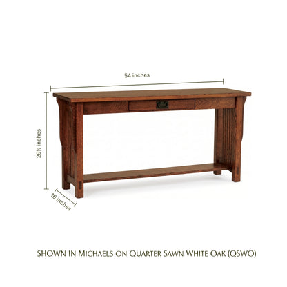 Landmark Mission Sofa Table With Drawer