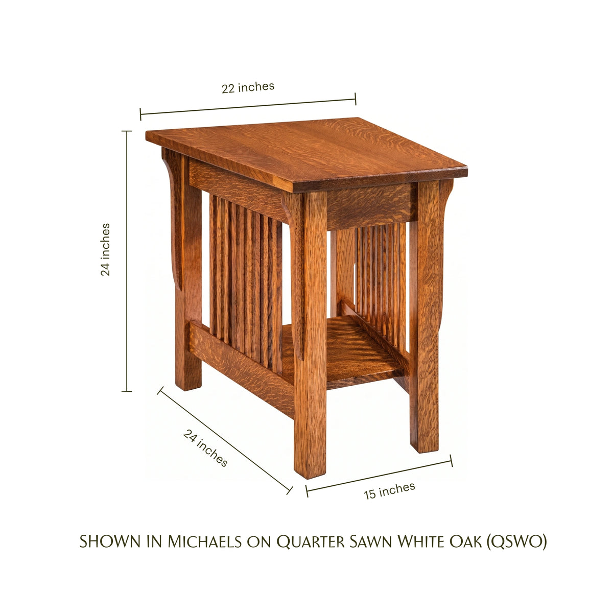 Landmark Mission Wedge Table