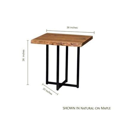 Live Edge T-base End Table