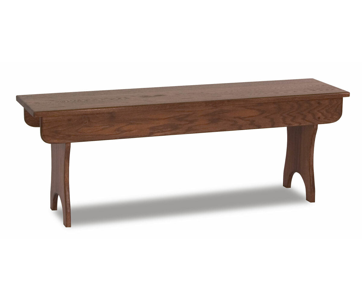 Amish handcrafted Locker Hall Bench in dark brown wood with visible grain.
