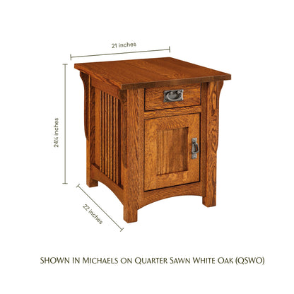 Logan Mission Cabinet Chairside Table
