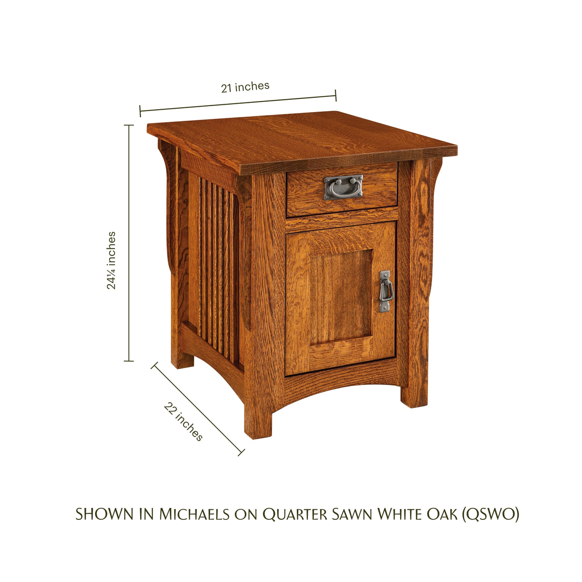 Logan Mission Cabinet End Table