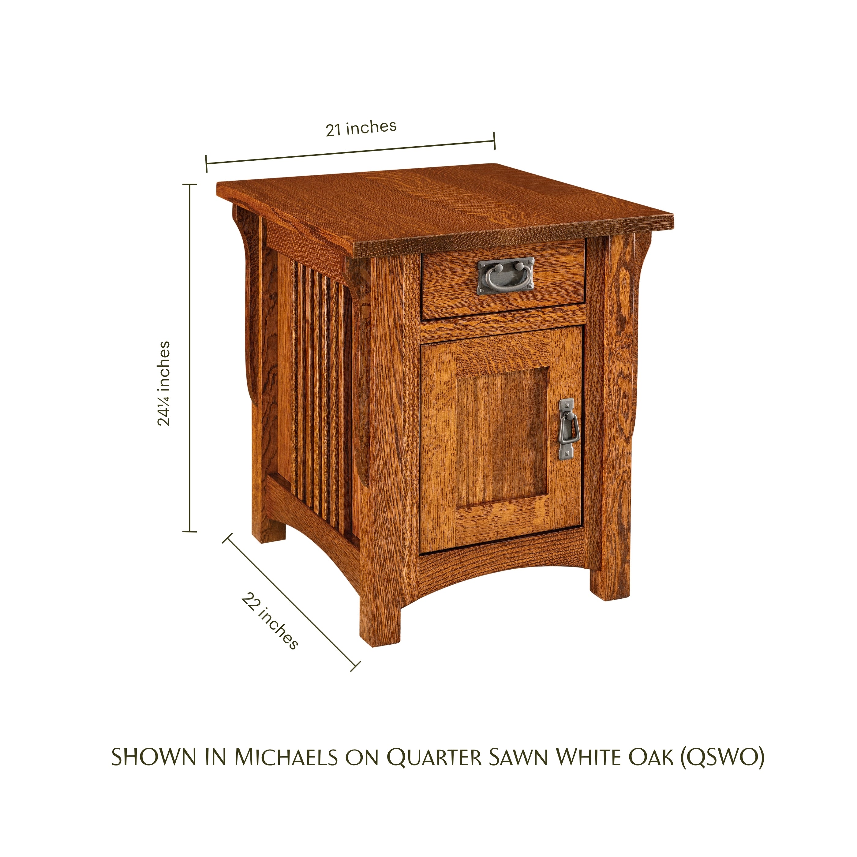 Logan Mission Cabinet End Table