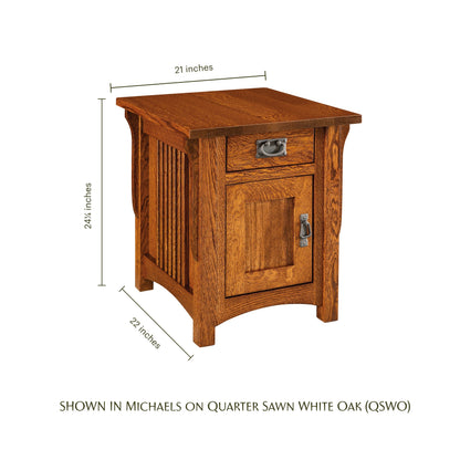 Logan Mission Cabinet End Table