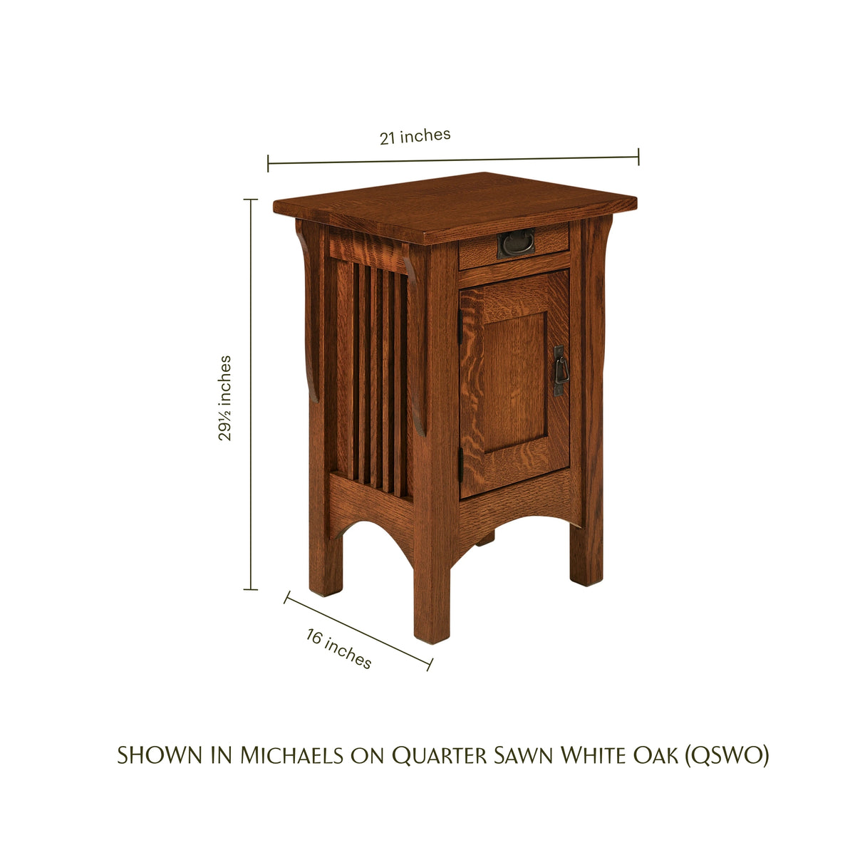 Logan Mission Cabinet Side Table