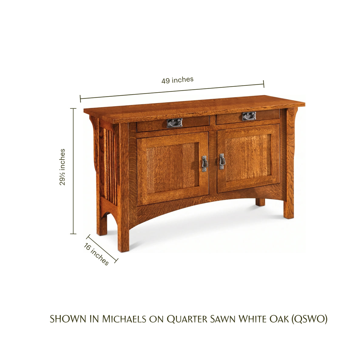 Logan Mission Cabinet Sofa Table