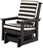 Contemporary Patio Chair Glider with Cushion