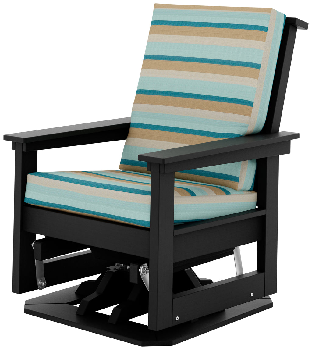 Contemporary Patio Swivel Glider Chair with Cushion