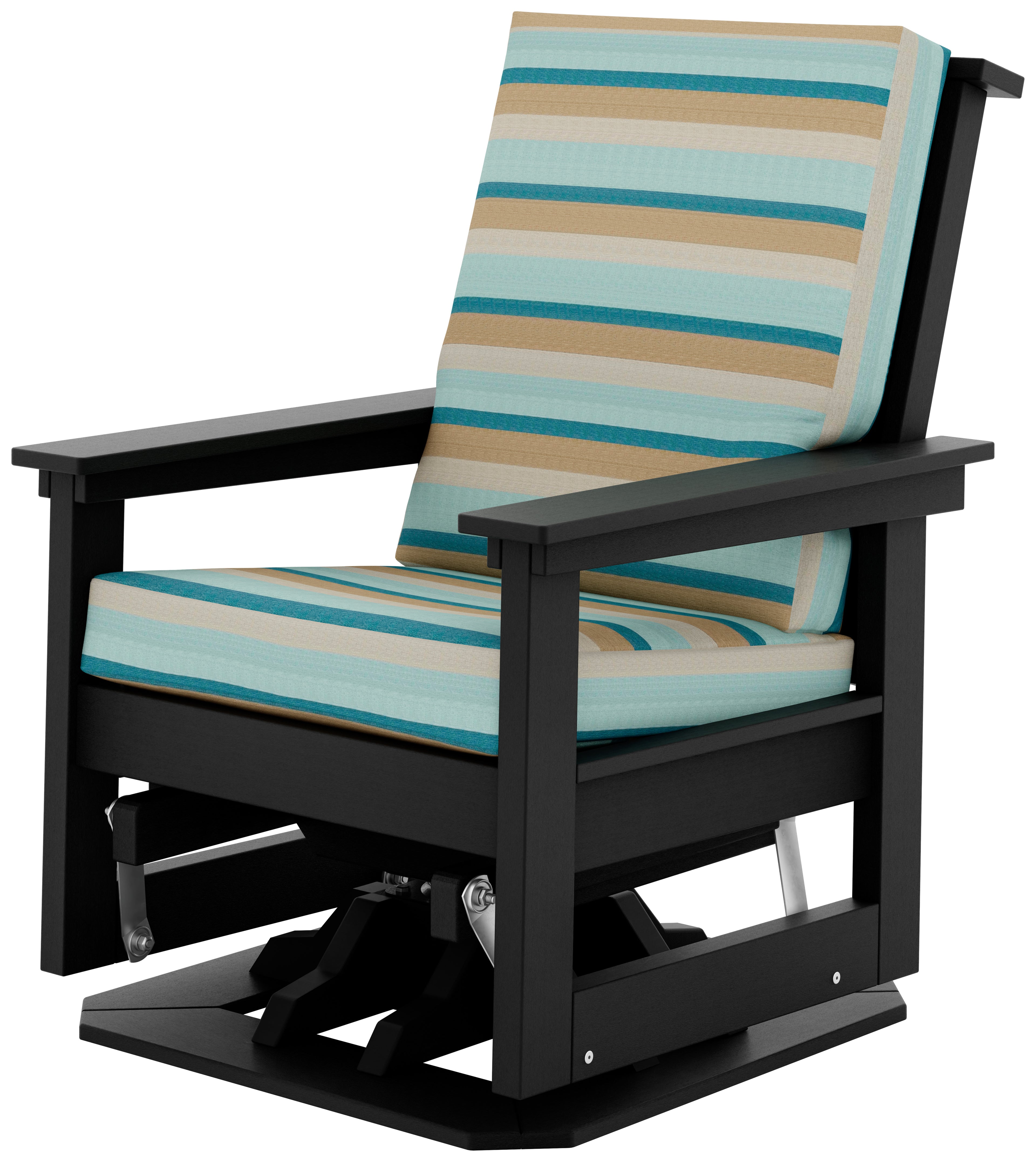 Contemporary Patio Swivel Glider Chair with Cushion