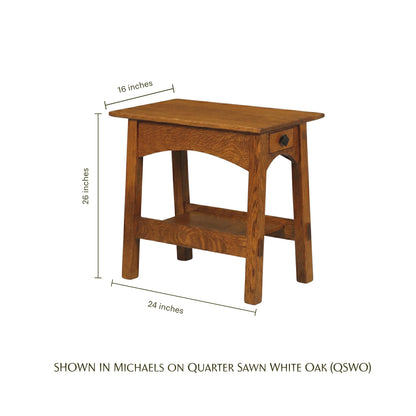 McCoy Craftsman Chairside Table with Drawer