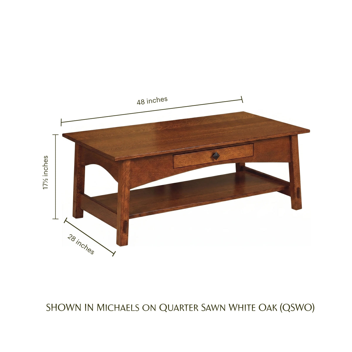 McCoy Craftsman Coffee Table with Drawer