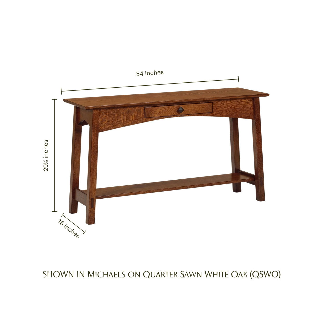 McCoy Craftsman Sofa Table with Drawer