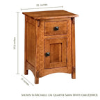 McCoy 1 Door Nightstand