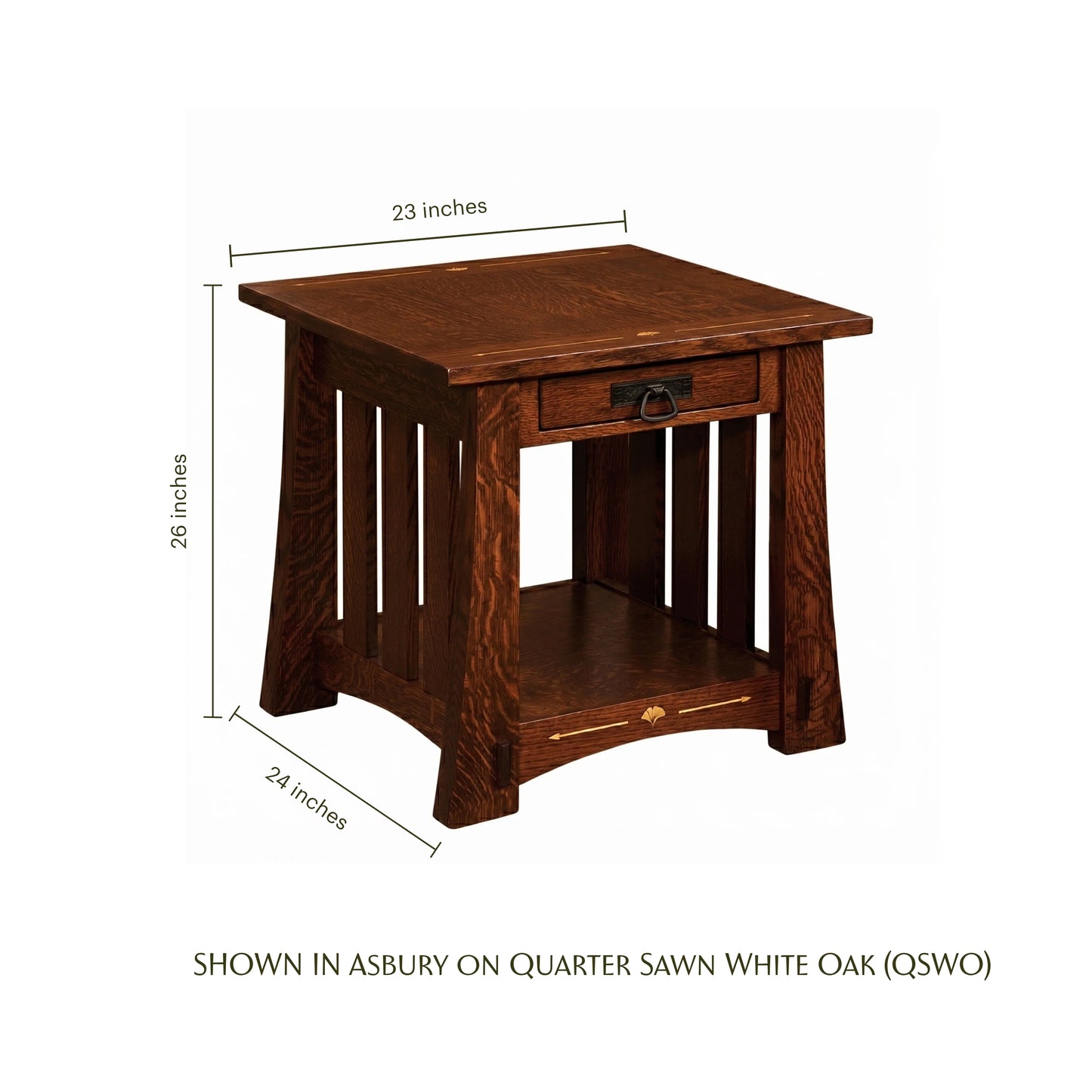 Mesa Ginkgo Inlay End Table