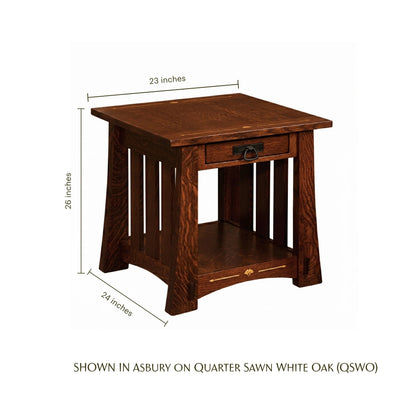 Mesa Ginkgo Inlay End Table