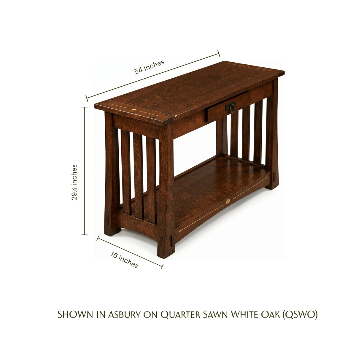 Mesa Ginkgo Inlay Sofa Table