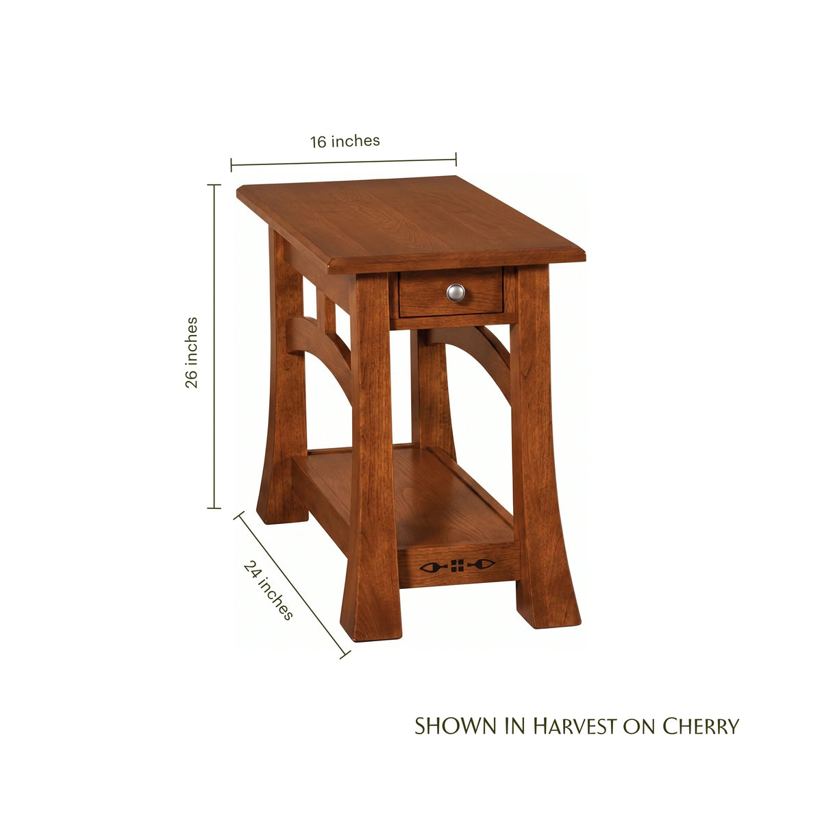 Mission Inlay Chairside Table