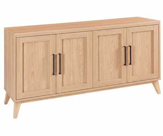 Modern Cane Console Cabinet