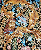 William Morris Owl and Pigeon Lumbar Pillow
