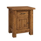 Mountain Roughsawn maple nightstand with a drawer and cabinet door