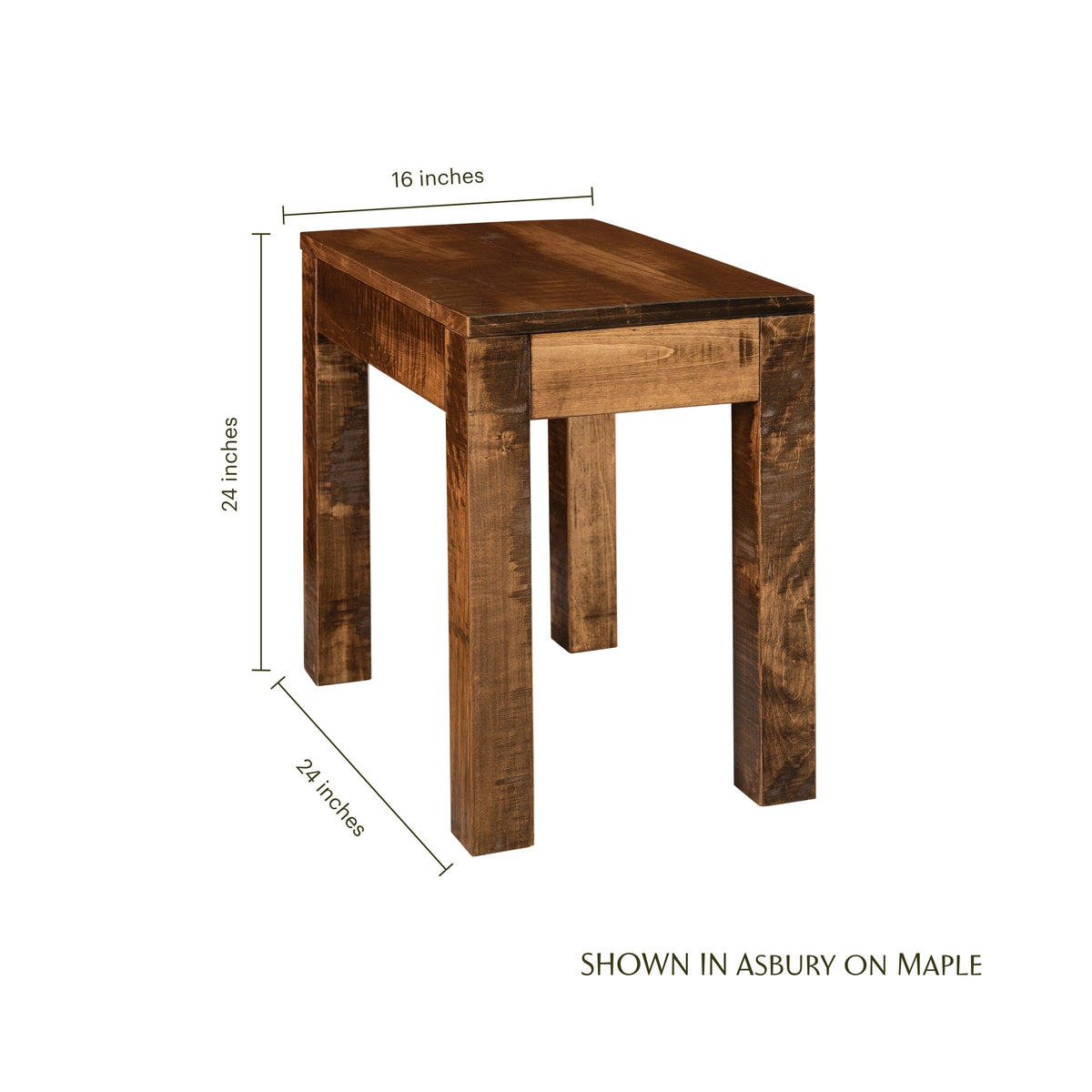 Mountain Roughsawn Chairside Table