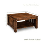 Mountain Roughsawn Square Wood Coffee Table