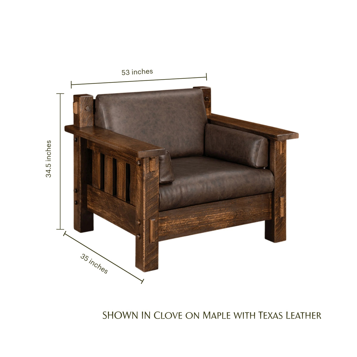 Mountain Roughsawn Wood Easy Chair