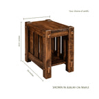 Mountain Roughsawn Wood End Table