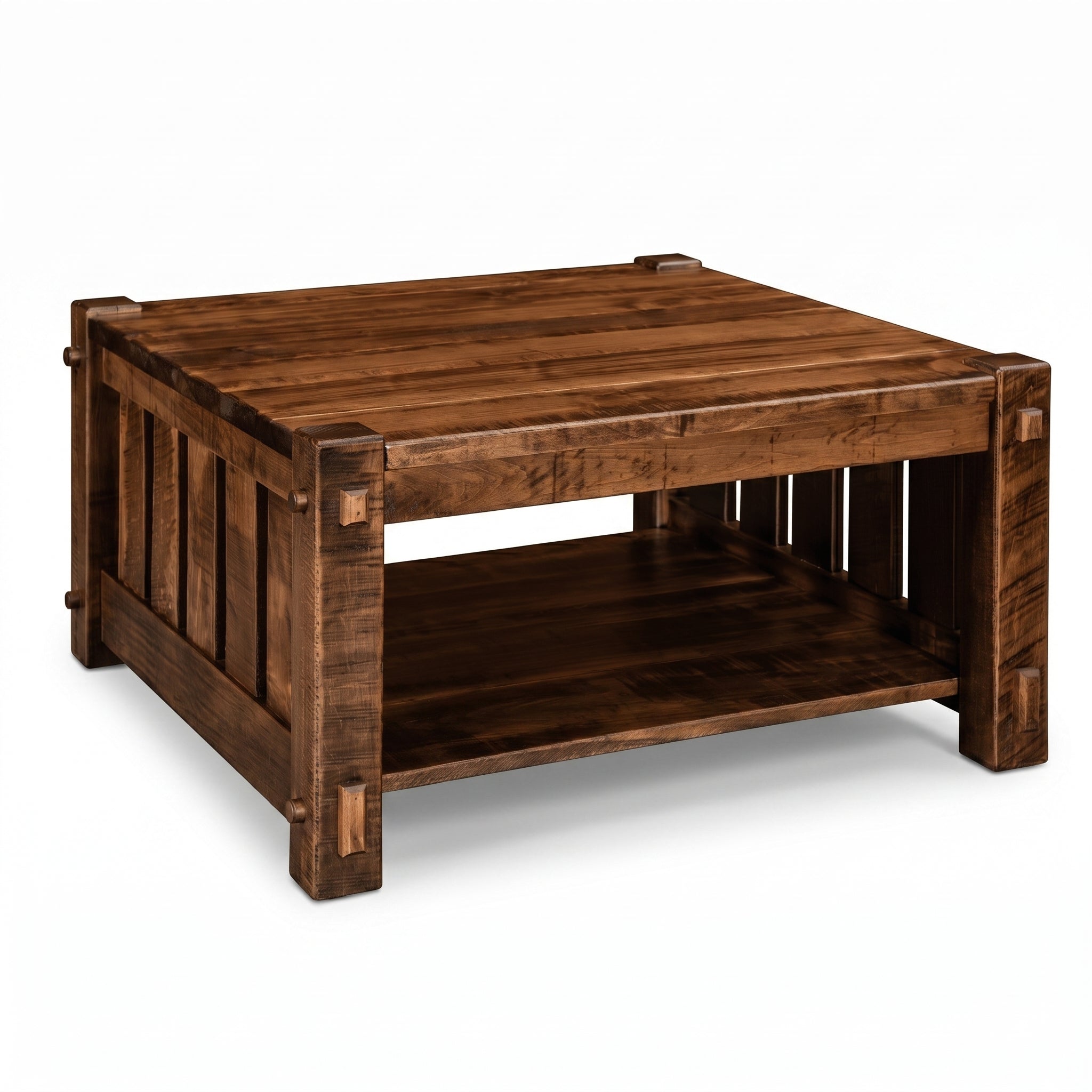 Mountain Roughsawn Square Wood Coffee Table