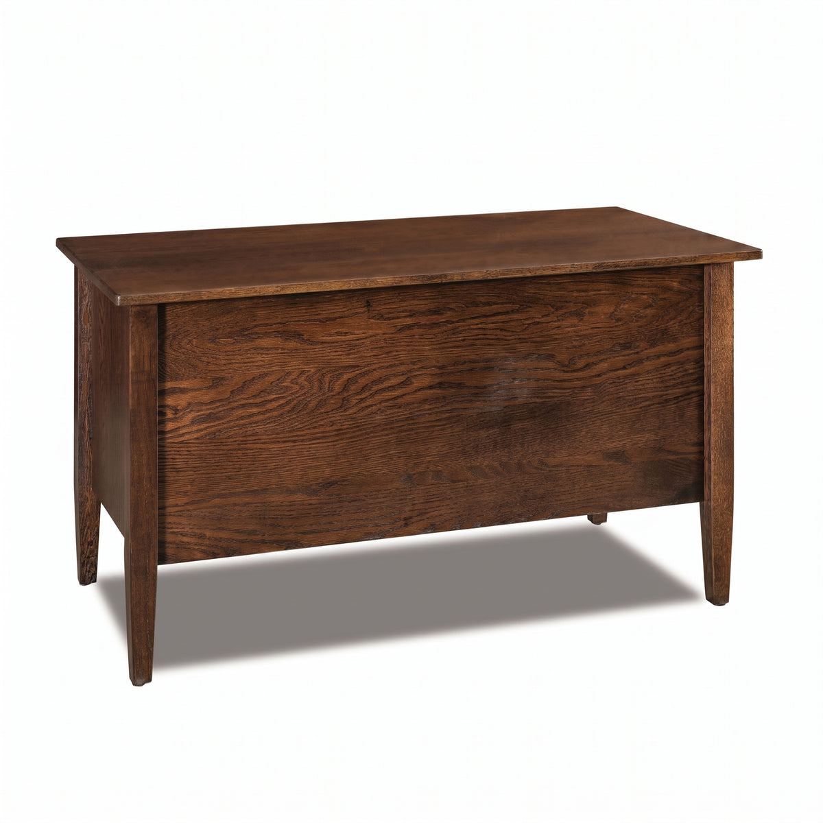 Nouvelle Blanket Chest in dark brown solid hardwood with a natural wood grain finish.