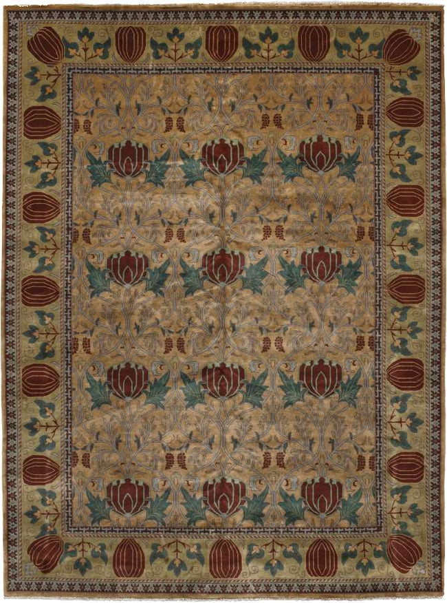 Oak Park Gold Hand Knotted Rug