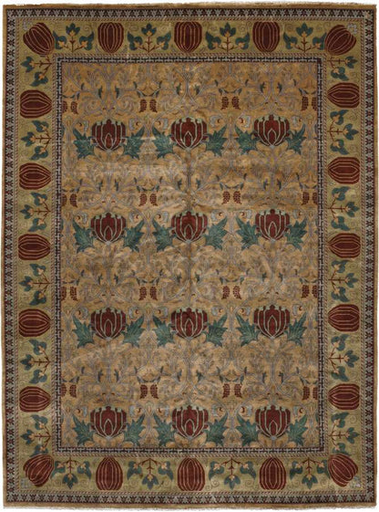 Oak Park Gold Hand Knotted Rug