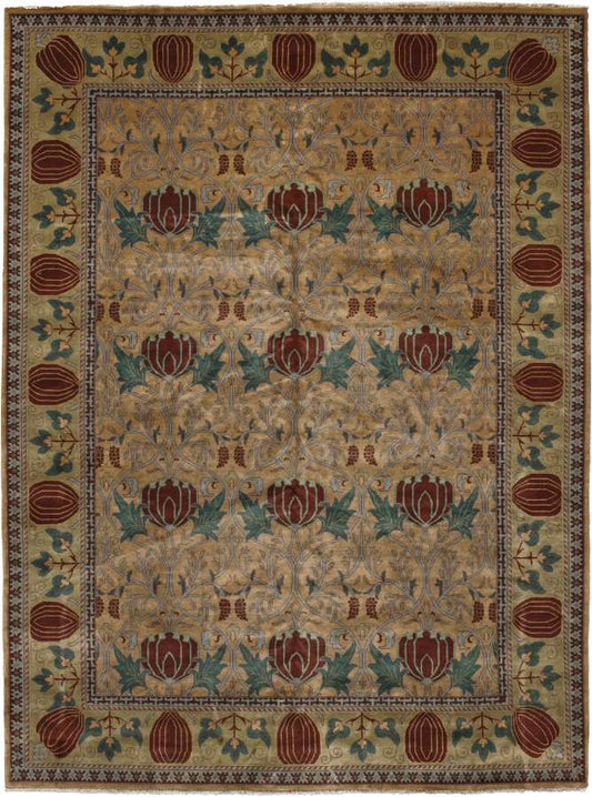 Oak Park Gold Hand Knotted Rug