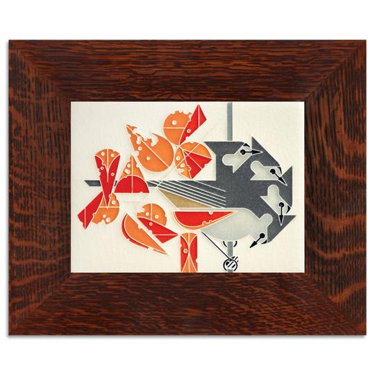 Titmouse Tidbit Tile - 6x8 - Cream