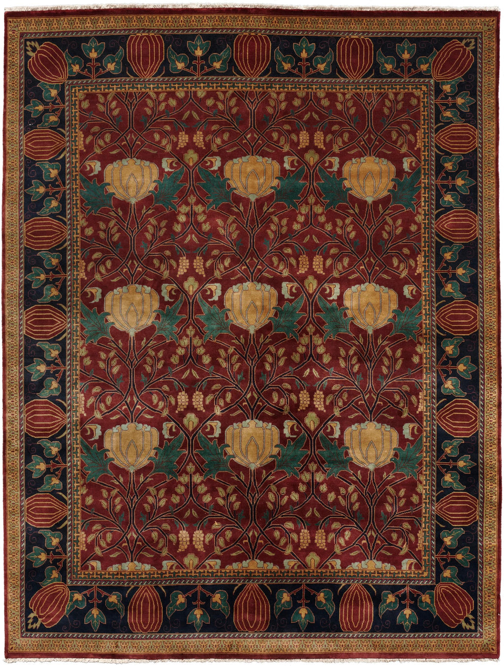 Oak Park Brick Hand Knotted Rug