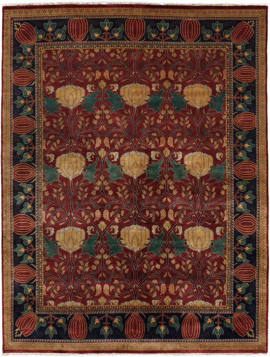 Oak Park Brick Hand Knotted Rug