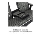 Outdoor Bench Glider with Console