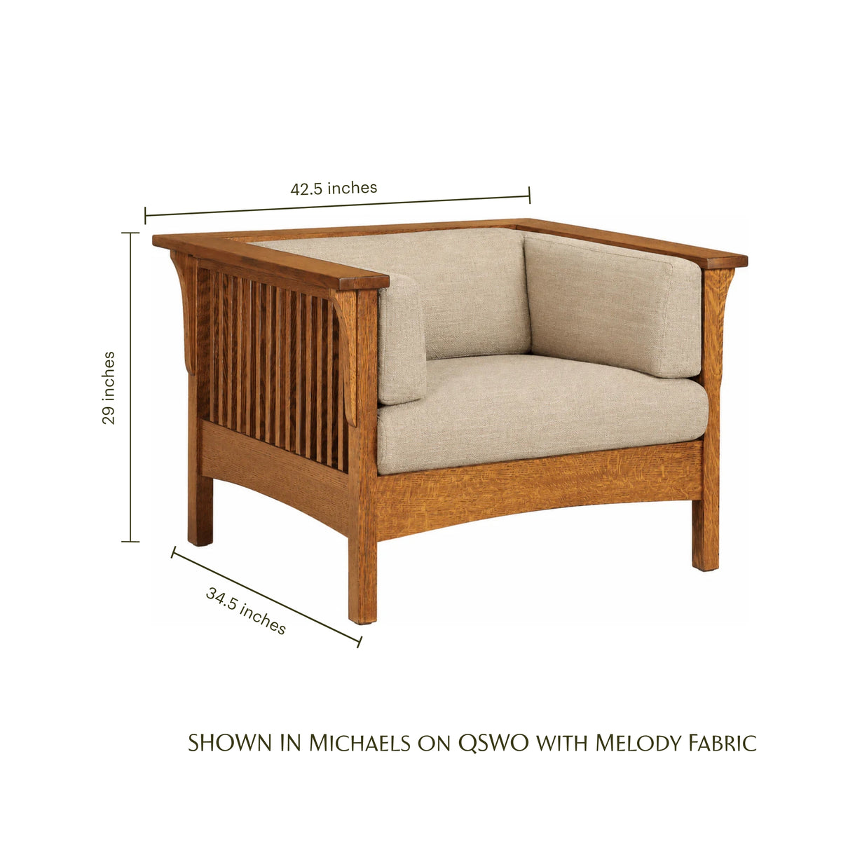 Prairie Mission Spindle Cube Chair