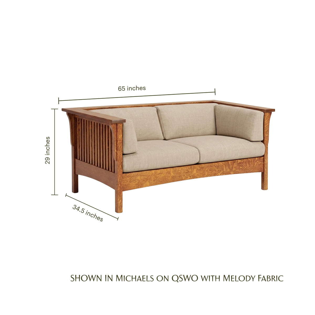 Prairie Mission Spindle Settle Loveseat