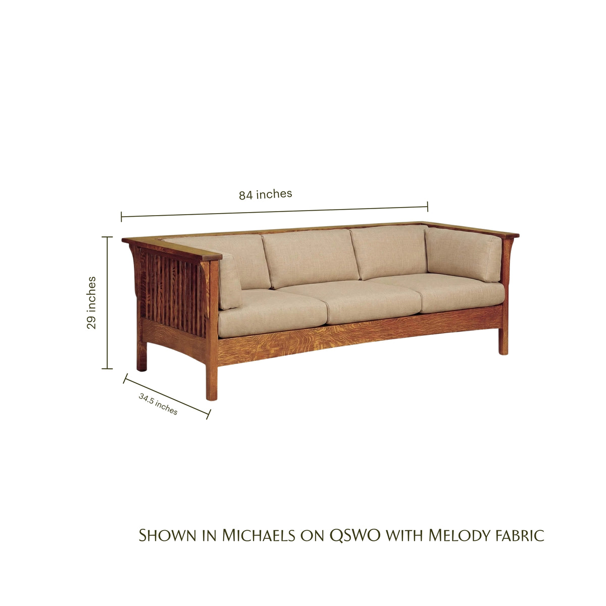 Prairie Mission Spindle Settle Sofa