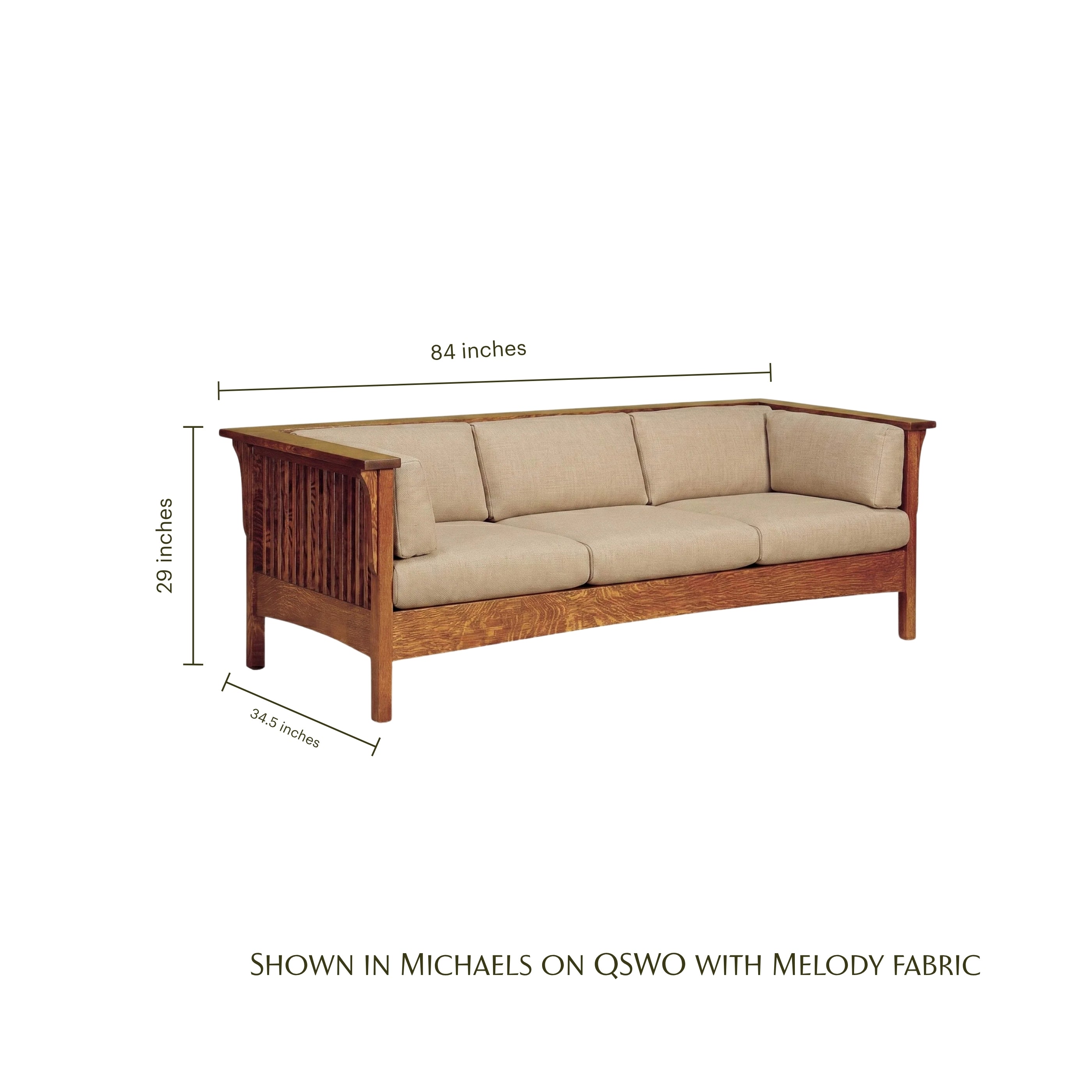 Prairie Mission Spindle Settle Sofa