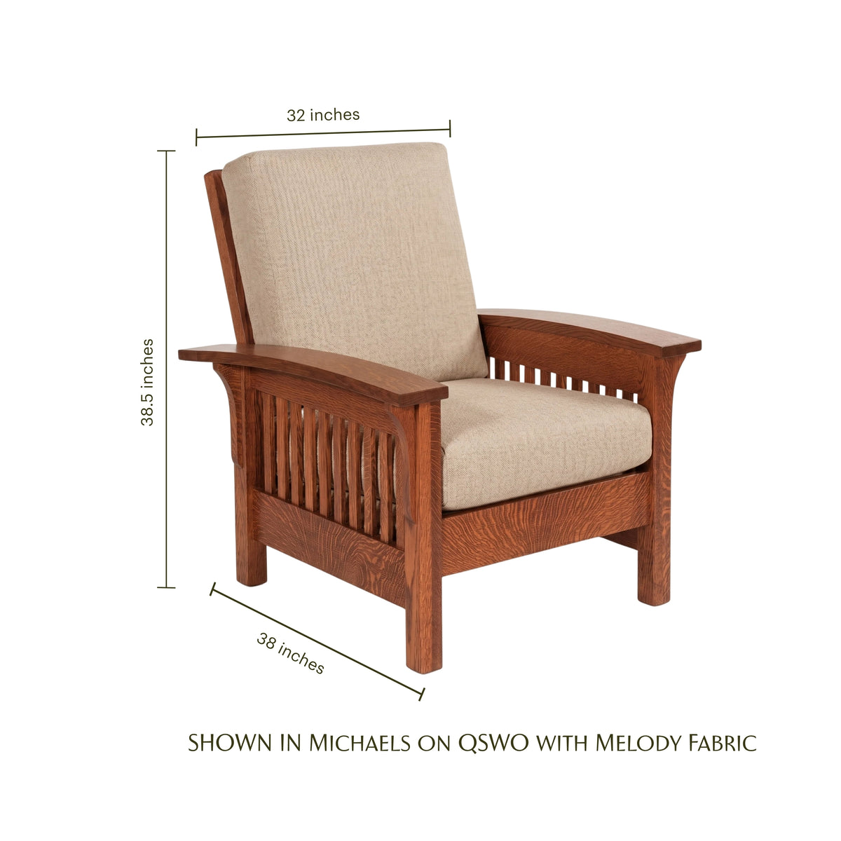 Prairie Mission Spindle Wood Arm Accent Chair