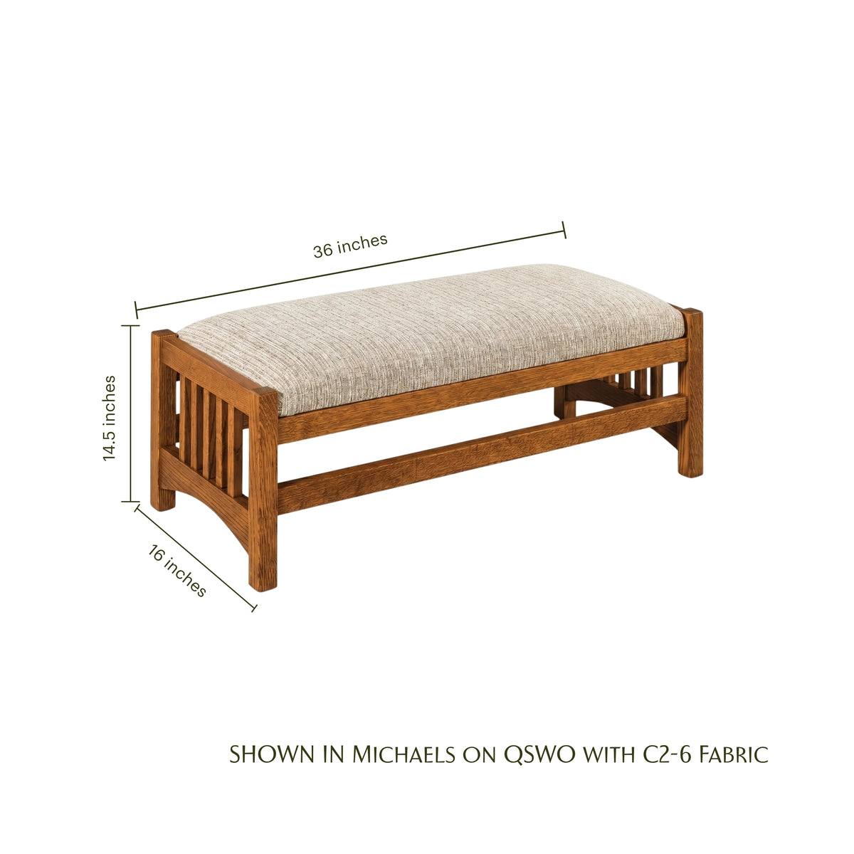 Prairie Spindle Long Ottoman