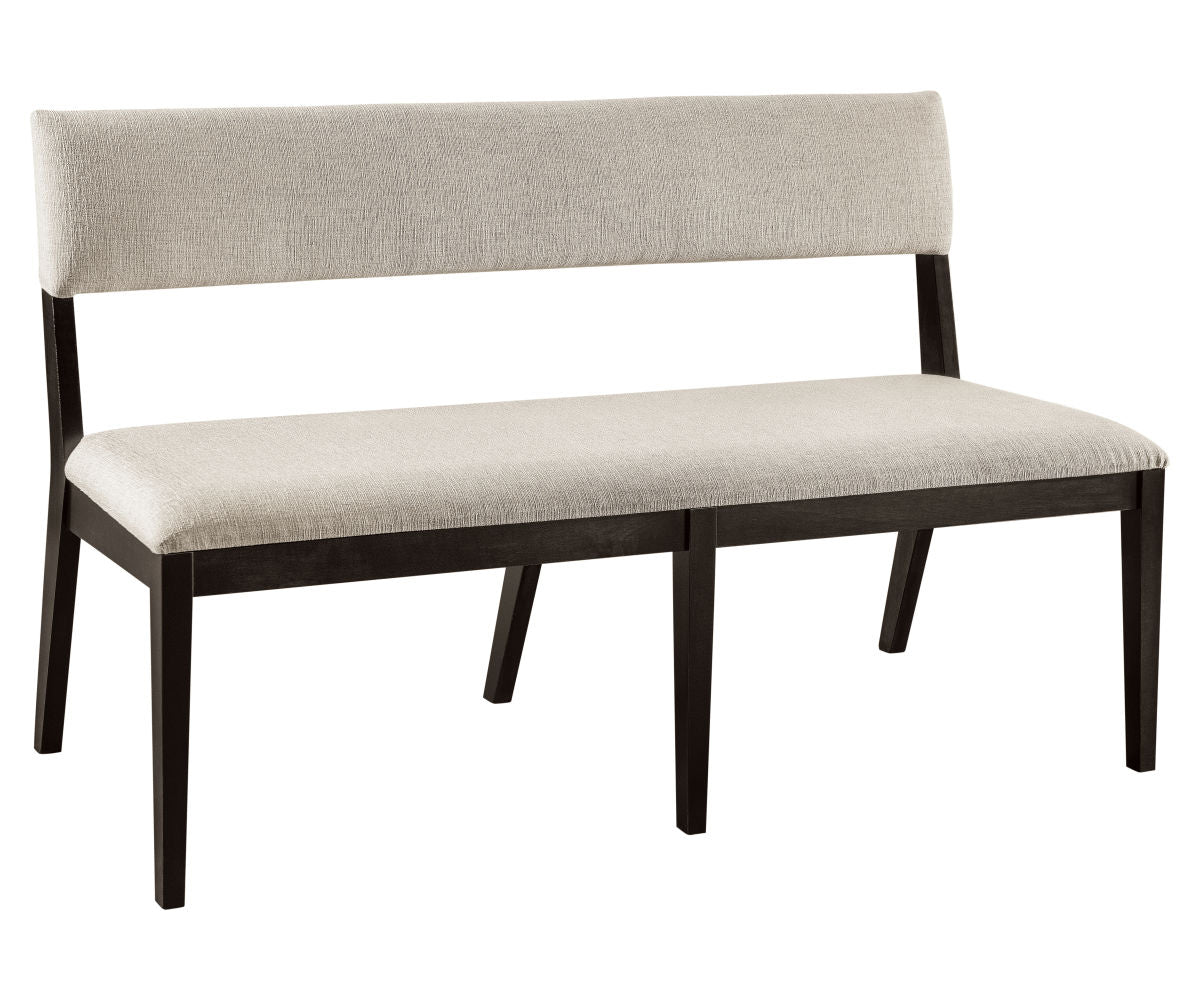 Chevron Upholstered Dining Bench