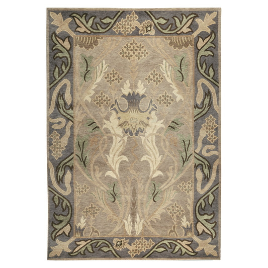 Morris Garden Stickley  Wool Rug- Silver