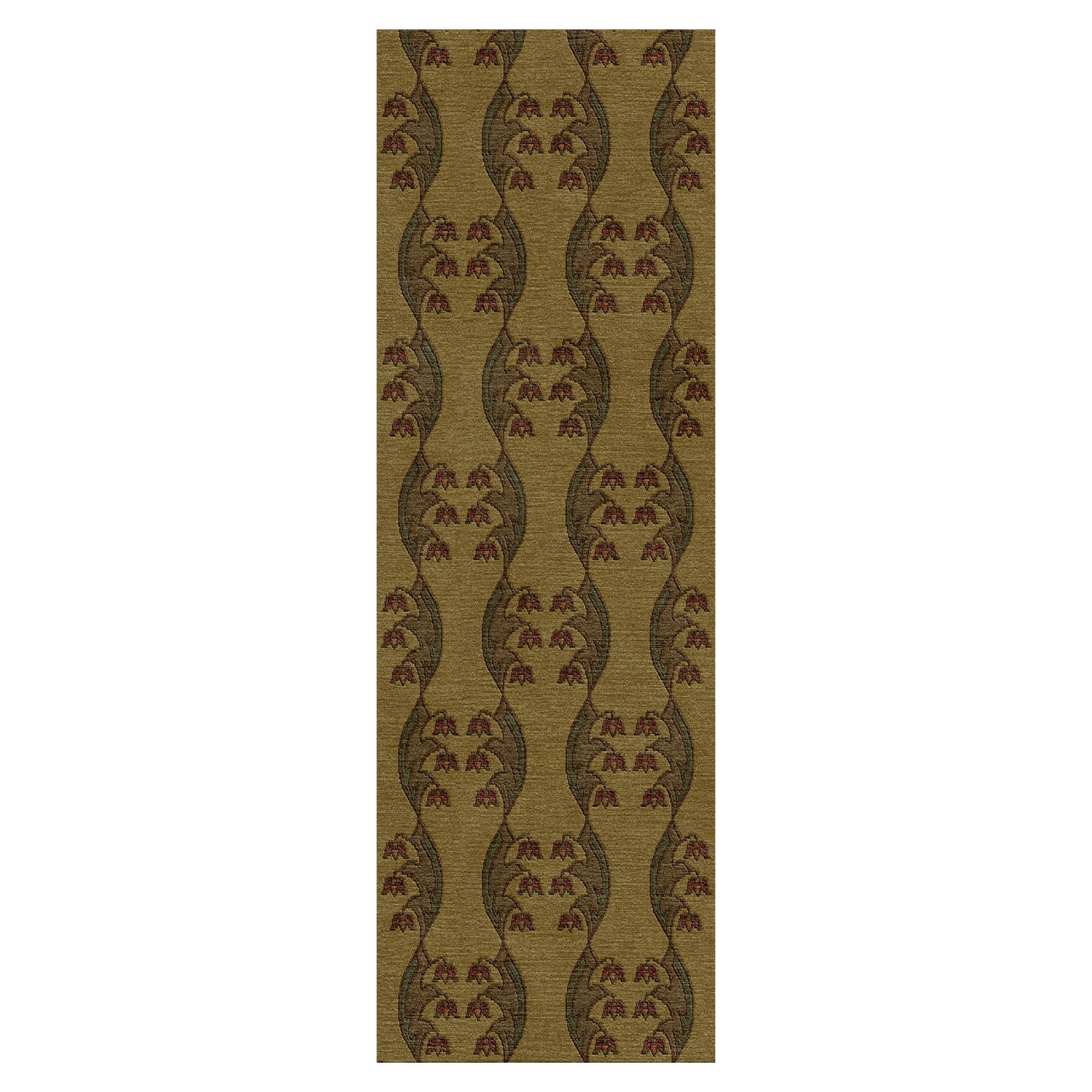 Craftsman Tulip Stickley  Wool Rug